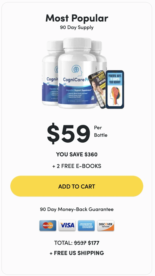Order CogniCare Pro – 3 bottle package