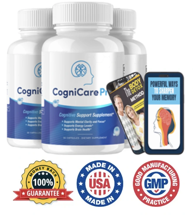 CogniCare Pro brain support supplement bottle – natural cognitive support